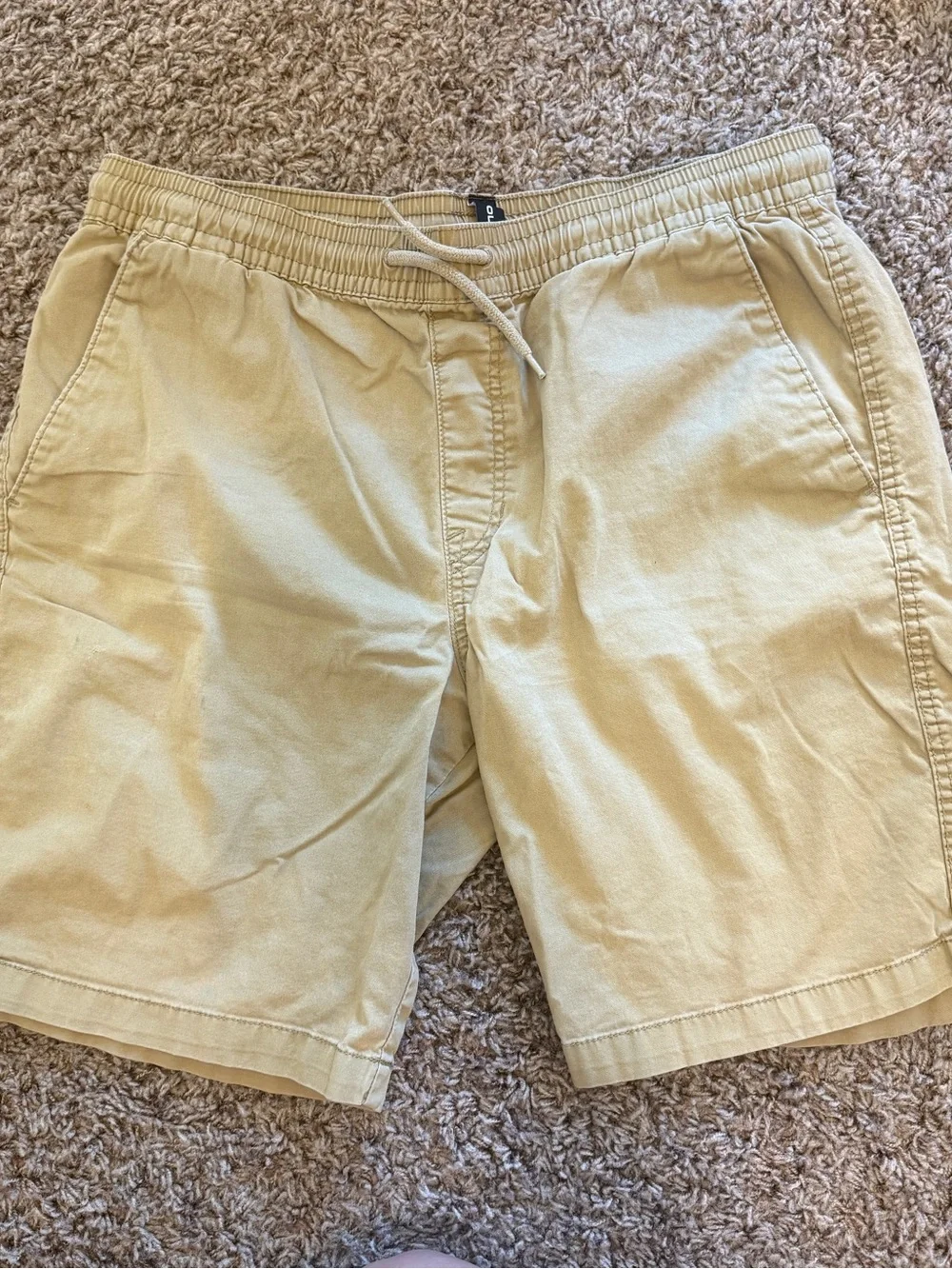 Volcom Men's Drawstring Shorts - Tan